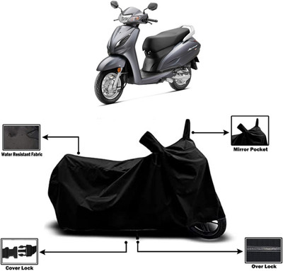Amexride Two Wheeler Cover for Honda(Activa, Black)