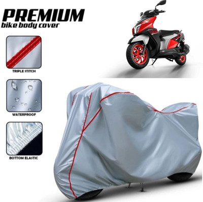 Shiv Kanha Waterproof Two Wheeler Cover for TVS(NTORQ, Silver, Red)
