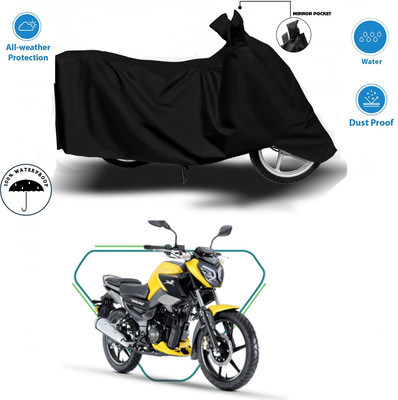 WMIZEXA Waterproof Two Wheeler Cover for Universal For Bike(Apache RTR 200, Black)