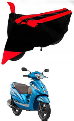 DeepShakshi AUTOMOTIVE Two Wheeler Cover for TVS(Wego, Red, Black)