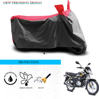 ANTHUB Waterproof Two Wheeler Cover for Bajaj(Platina, Grey, Red)