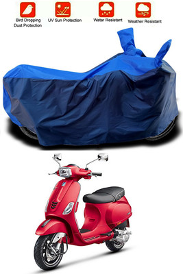 Mdstar Waterproof Two Wheeler Cover for Piaggio(Vespa SXL 150, Blue)