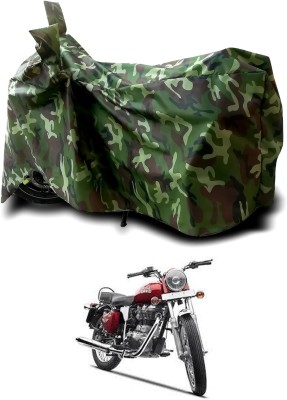 DeepShakshi AUTOMOTIVE Waterproof Two Wheeler Cover for Royal Enfield(Bullet Electra Twinspark, Multicolor)