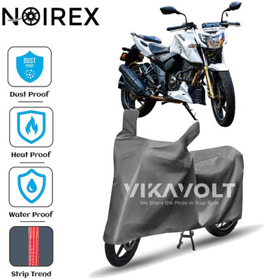 NOIREX Two Wheeler Cover for TVS(Apache RTR 200 4V, Grey)