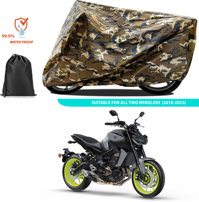 GOSHIV-car and bike accessories Waterproof Two Wheeler Cover for Yamaha(MT 9, Yellow)