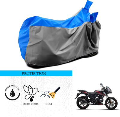 ANTHUB Waterproof Two Wheeler Cover for Bajaj(Pulsar 150, Grey, Blue)