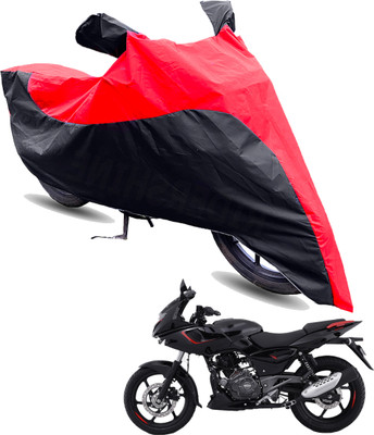 FurniGully Two Wheeler Cover for Bajaj(Pulsar 180F BS6, Red, Black)