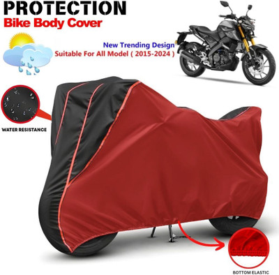CABRY Waterproof Two Wheeler Cover for Yamaha(FZ-S FI, Red, Black)