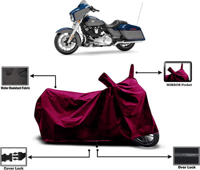 Amexride Two Wheeler Cover for Harley Davidson(Street Glide Special, Maroon)