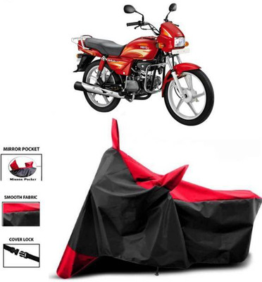 LIFE TO HUB Two Wheeler Cover for Hero, Honda, Bajaj, Ather, TVS, Yamaha(Sport ES BS6, Black, Red)