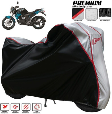 xodi Waterproof Two Wheeler Cover for Yamaha(FZ S FI (V 2.0), Silver, Black)