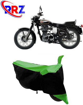 RRZ Waterproof Two Wheeler Cover for Royal Enfield(Bullet 350, Black, Green)