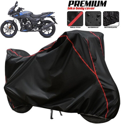 AutoGalaxy Waterproof Two Wheeler Cover for Bajaj(Pulsar 220, Black, Red, Multicolor)