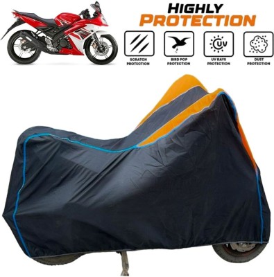 ZAQE Two Wheeler Cover for Yamaha(R15S, Black, Orange, Blue)