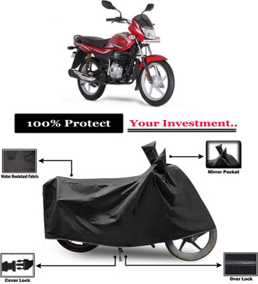 AASHTIK MART Two Wheeler Cover for Bajaj(Platina 100 DTS-i, Black)