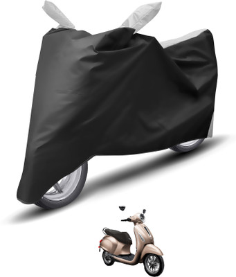 Caronix Waterproof Two Wheeler Cover for Bajaj(Chetak, Silver)