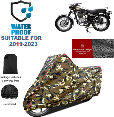 PAGORA Waterproof Two Wheeler Cover for Royal Enfield(Electra Delux, Yellow)
