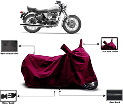 Amexride Two Wheeler Cover for Royal Enfield(Electra 5S, Maroon)