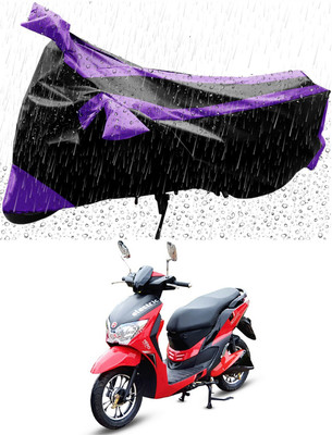 MMSSTAR Waterproof Two Wheeler Cover for Hero(Electric Dash, Purple, Black)