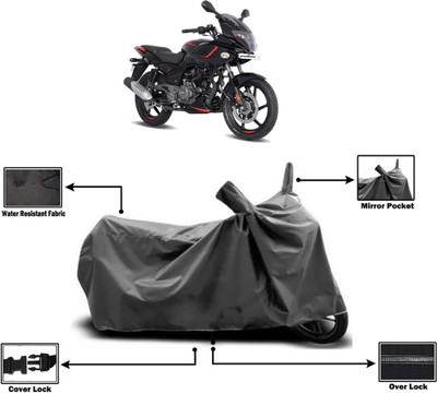 Amexride Two Wheeler Cover for Bajaj(Pulsar 180F, Grey)