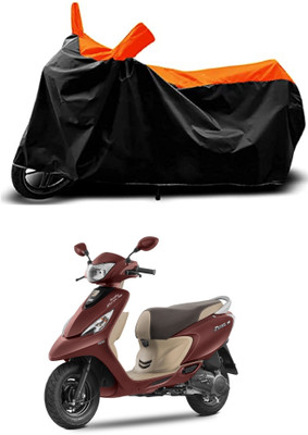VESMEI Two Wheeler Cover for TVS(Scooty Zest 110 BS6, Orange)