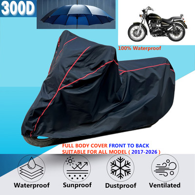 AutoGalaxy Waterproof Two Wheeler Cover for Royal Enfield(Thunderbird, Black, Red)
