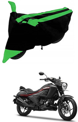 MMSSTAR Waterproof Two Wheeler Cover for Suzuki(Intruder, Green, Black)