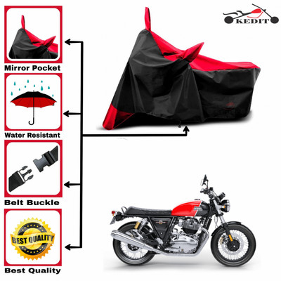 KEDIT Two Wheeler Cover for Royal Enfield(Continental GT, Red, Black)