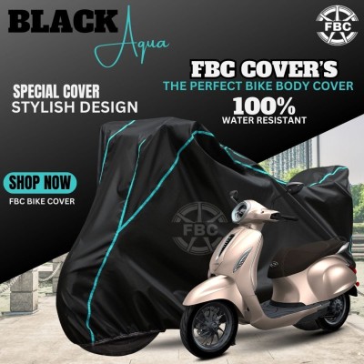 AutoGalaxy Waterproof Two Wheeler Cover for Bajaj(Chetak, Black)