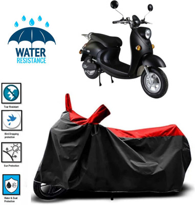 JSJINSIL Waterproof Two Wheeler Cover for Evolet(Polo, Red, Black)