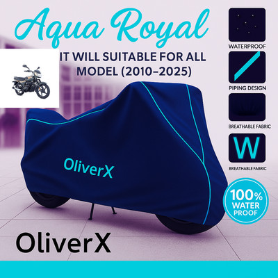 OliverX Waterproof Two Wheeler Cover for Bajaj(CT 100, Blue, Red)
