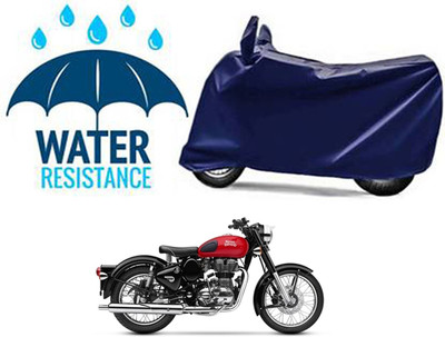 DeepShakshi AUTOMOTIVE Waterproof Two Wheeler Cover for Royal Enfield(Classic 350, Blue)