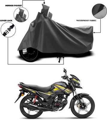 SEBONGO Waterproof Two Wheeler Cover for Honda(CB Shine SP, Grey)