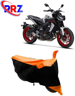 RRZ Waterproof Two Wheeler Cover for Yamaha(MT 9, Black, Orange)