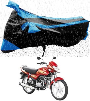 Mdstar Waterproof Two Wheeler Cover for Hero(HF Deluxe, Blue, Black)