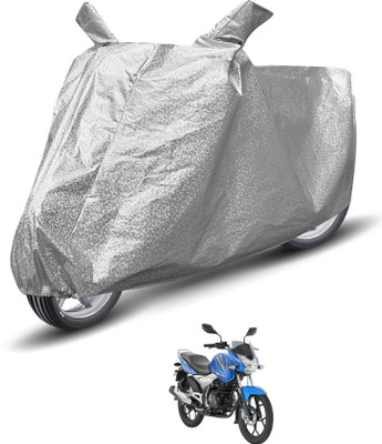 Auto Hub Waterproof Two Wheeler Cover for Bajaj(Discover 125 DTS-i, Silver)