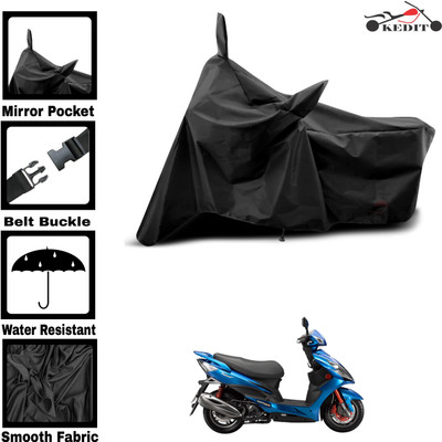 KEDIT Two Wheeler Cover for Hero(Electric Zippy, Black)