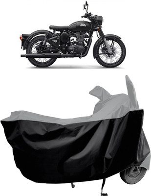 Amexride Two Wheeler Cover for Royal Enfield(Classic Stealth Black, Multicolor)
