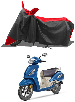 KEDIT Two Wheeler Cover for TVS(Jupiter Grande BS6, Red)