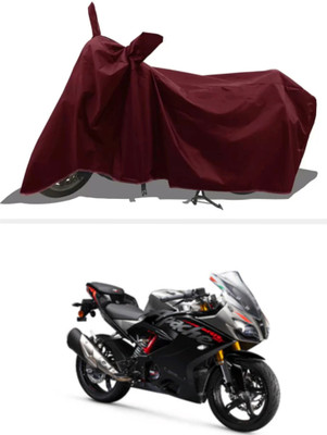 Mdstar Waterproof Two Wheeler Cover for TVS(Apache RR 310, Maroon)