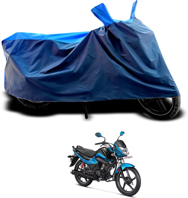 CODOKI Waterproof Two Wheeler Cover for Hero(Splendor I Smart, Black, Blue)