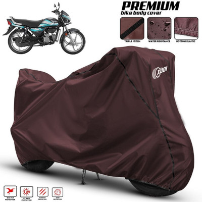 xodi Waterproof Two Wheeler Cover for Hero(MotoCorp HF Deluxe, Maroon, Black)