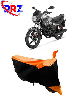 RRZ Waterproof Two Wheeler Cover for Hero(Passion Pro i3S, Black, Orange)