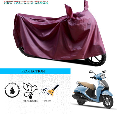 GOSHIV-car and bike accessories Waterproof Two Wheeler Cover for Yamaha(Fascino 125, Maroon)