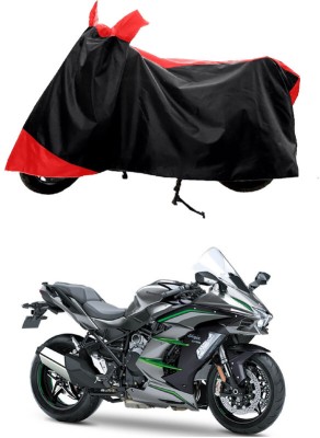 GROFATIK Two Wheeler Cover for Kawasaki(Ninja H2 SX BS6, Red)