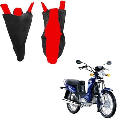 RiderShine Waterproof Two Wheeler Cover for Kinetic(Luna, Black, Red)