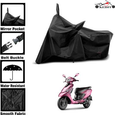 KEDIT Two Wheeler Cover for TVS(Zest 110, Black)