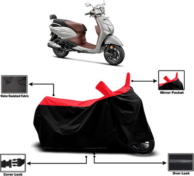 Amexride Two Wheeler Cover for Hero(Pleasure+ 110, Red)