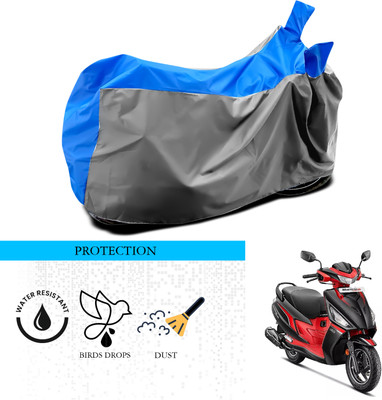 SnehaSales Waterproof Two Wheeler Cover for Hero(Motocorp Maestro Electric, Grey, Blue)
