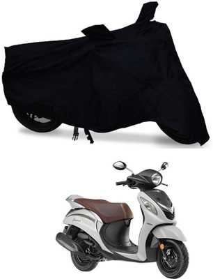 DeepShakshi AUTOMOTIVE Two Wheeler Cover for Yamaha(Fascino, Black)